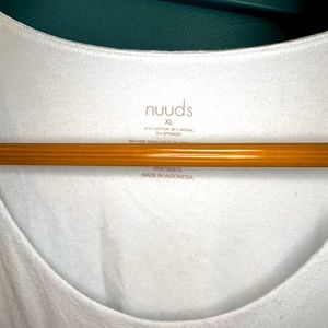 EUC nuuds White Classic Crew Bodysuit